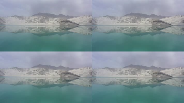新疆白沙湖自然风光4K航拍
