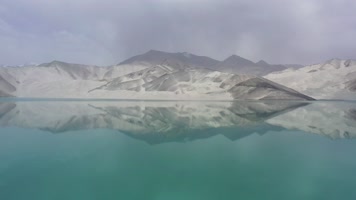 新疆白沙湖自然风光4K航拍