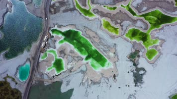 青海翡翠湖自然风光4K航拍