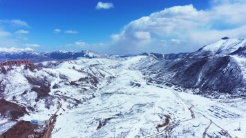 甘肃甘南郎木寺自然风光4K航拍