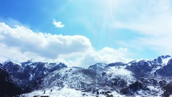 甘肃甘南郎木寺自然风光4K航拍