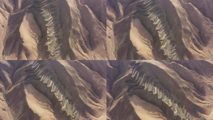 新疆帕米尔高原盘龙古道自然风光航拍