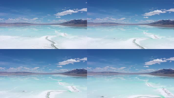 西藏阿里扎布耶茶卡自然风光航拍