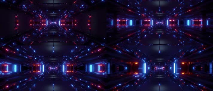 快节奏炫酷方块穿梭视频素材