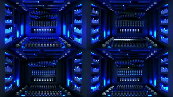 炫酷方块舞台背景