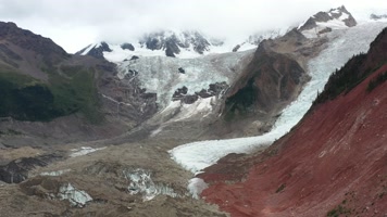 西藏米堆冰川自然风光航拍