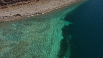 西藏山南羊湖日托寺自然风光航拍