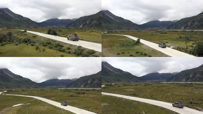 西藏然乌湖自然风光航拍