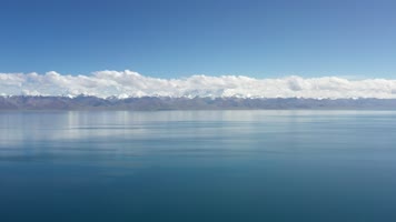 西藏纳木错自然风光航拍