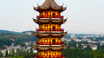 航拍南京鸡鸣寺大雄宝殿太阳宫