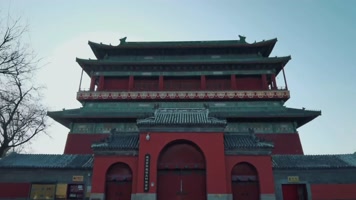 北京 阳光 秋天 光影 胡同 鼓楼 城墙