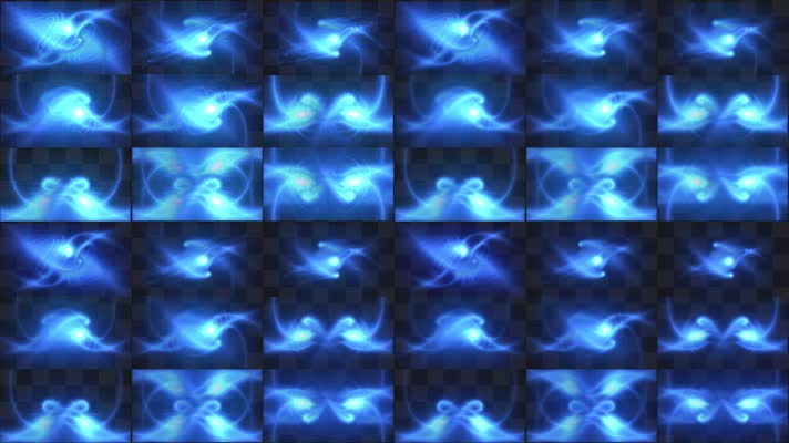 9组-蓝色闪光光效-alpha通道