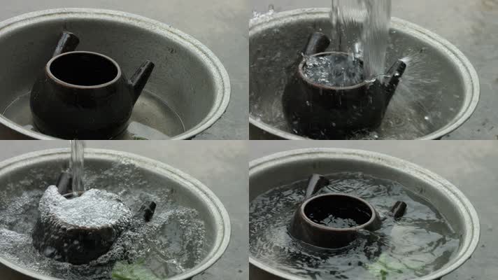 陶罐 清洗 水 水滴
