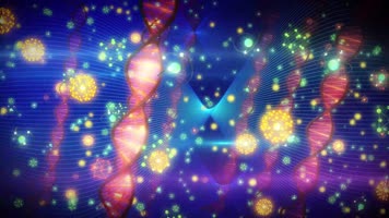 【4K】DNA染色体旋转背景,CG动画 【4K】DNA染色体旋转背景,CG动画