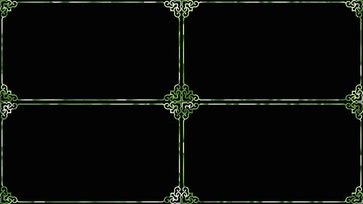 金色边框视频（素材）6