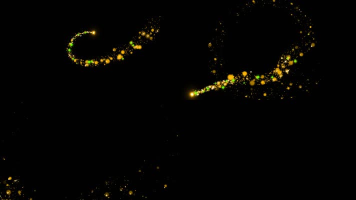 alpha金色粒子路径光线27（素材）