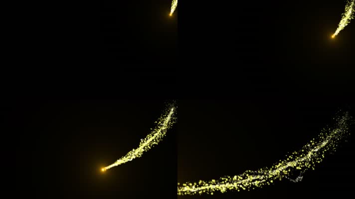 alpha金色粒子路径光线3（素材）