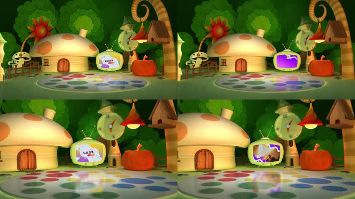 少儿 卡通 虚拟演播室主持人栏目背景