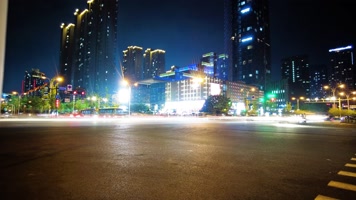 城市夜晚车流延时摄影