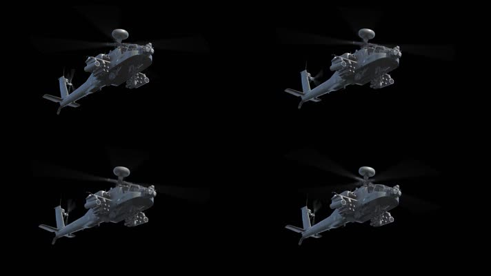 直升飞机 遥控飞机 战斗机 黑色通道  旋转