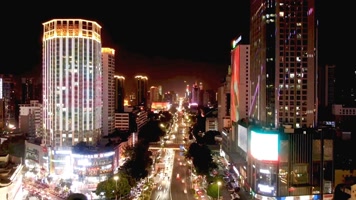 4K齐齐哈尔城市夜景