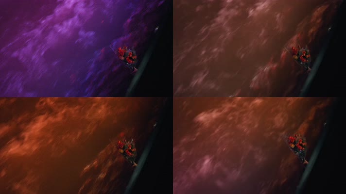 坐在轮船上的女孩手拿花束4k视频素材