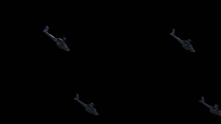 直升飞机穿梭  遥控飞机 战斗机 黑色通道 