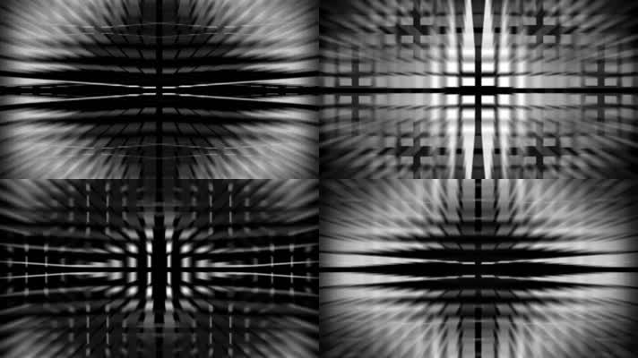 黑白图形变换舞台背景