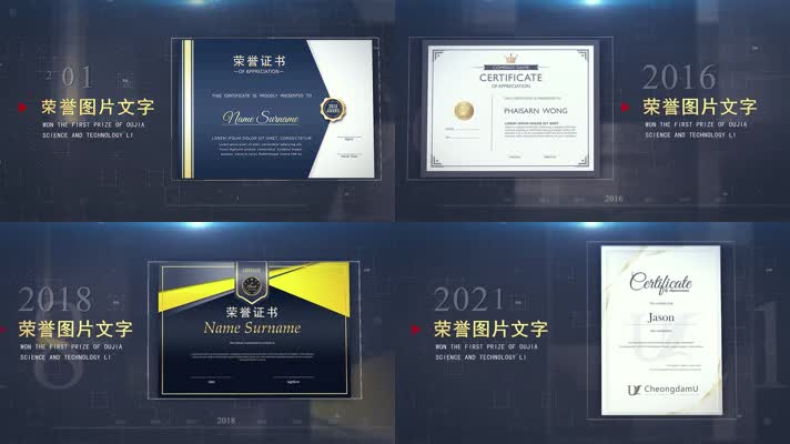 科技企业证书荣誉奖牌专利