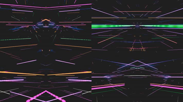 绚丽多彩线条图形变换