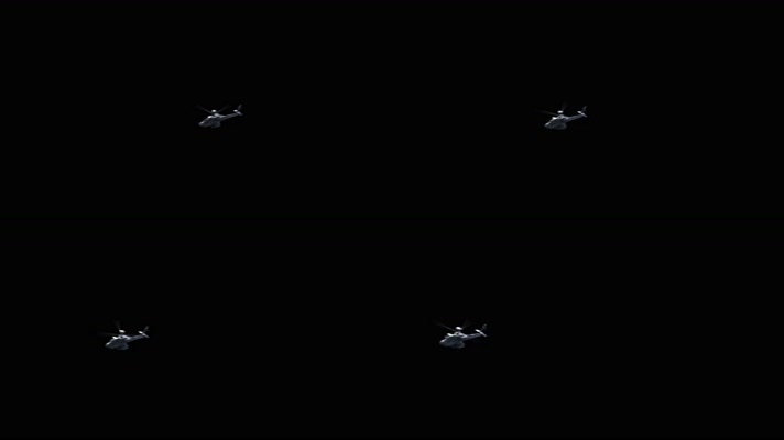 直升飞机穿梭  遥控飞机 战斗机 黑色通道 