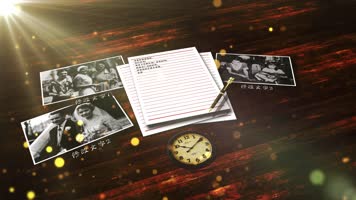 4k 老信纸书写档案家属效果AE模板