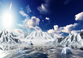 高原冰川 海上冰山 大雪封山 海洋动漫特效  高原冰川 海上冰山 大雪封山 海洋动漫特效
