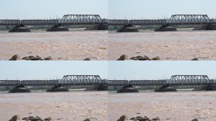 黄河铁桥流水