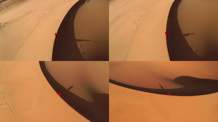 巴丹吉林沙漠美女航拍