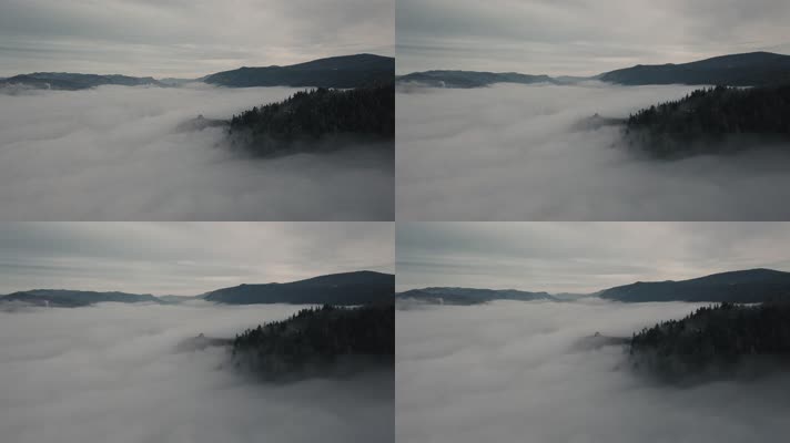 云雾缭绕的大山有几处人家