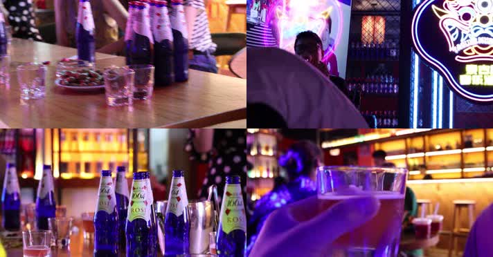 朋友酒吧聚会 举杯祝贺