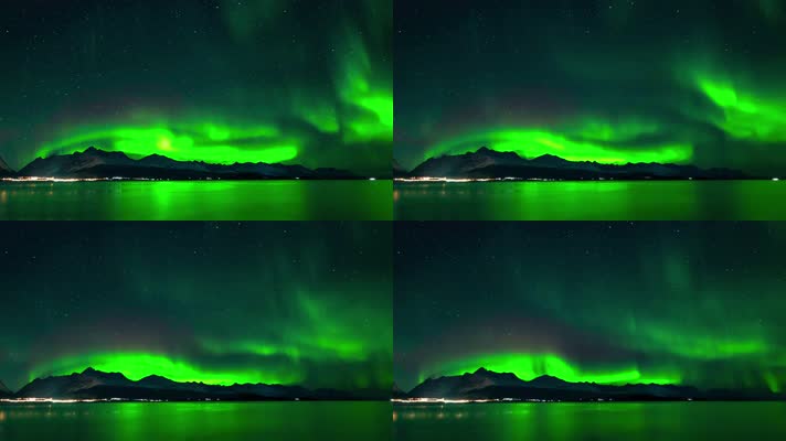 夜光夜空星空极光
