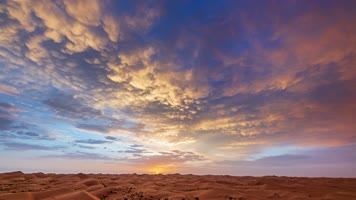 沙漠日出延时摄影