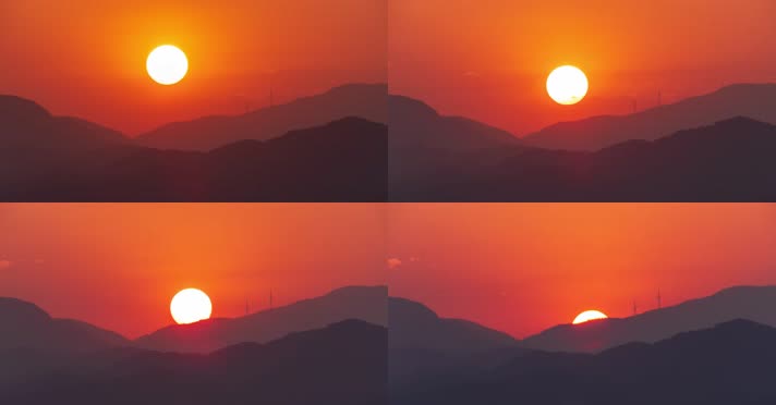 长焦日出特写延时