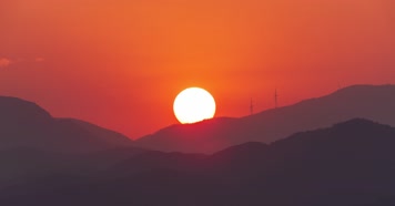 长焦日出特写延时