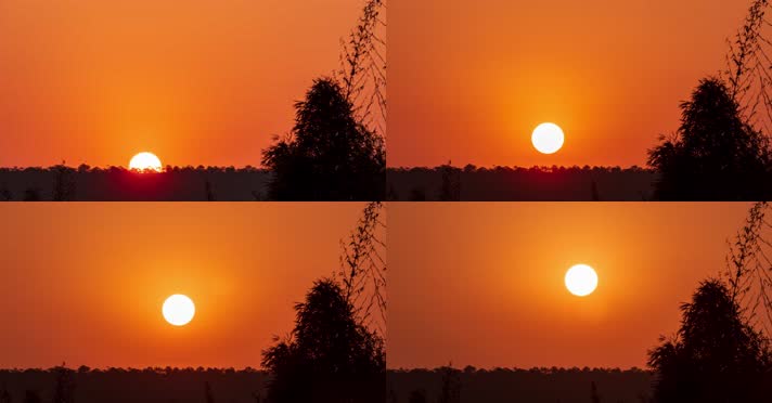 长焦日出特写延时