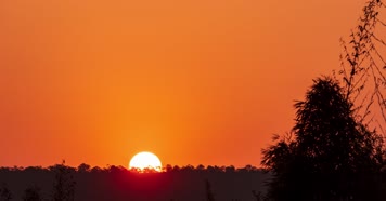 长焦日出特写延时