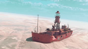 【4K】搁浅的货轮