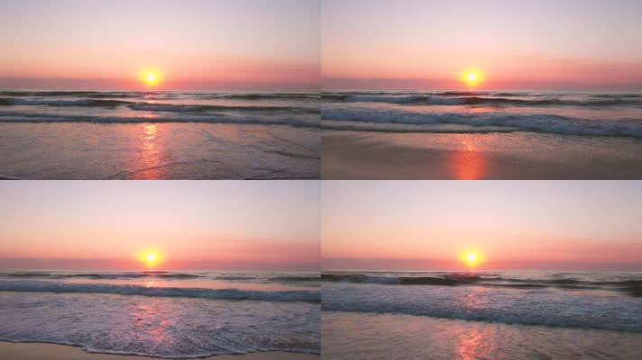 日落海岸线