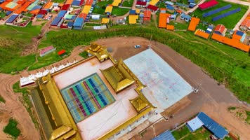 航拍青海果洛隆格寺藏传佛教4K御3