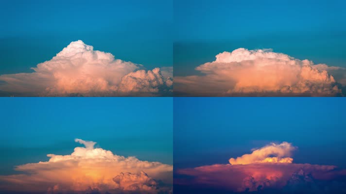 日落变化的云朵