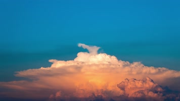 日落变化的云朵