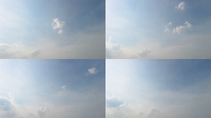 蓝天白云风景延时摄影5