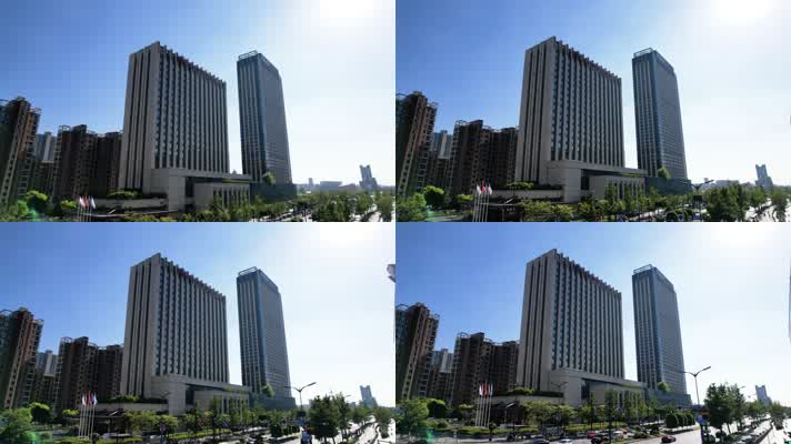 杭州下沙龙湖滟澜星街高楼大厦航拍